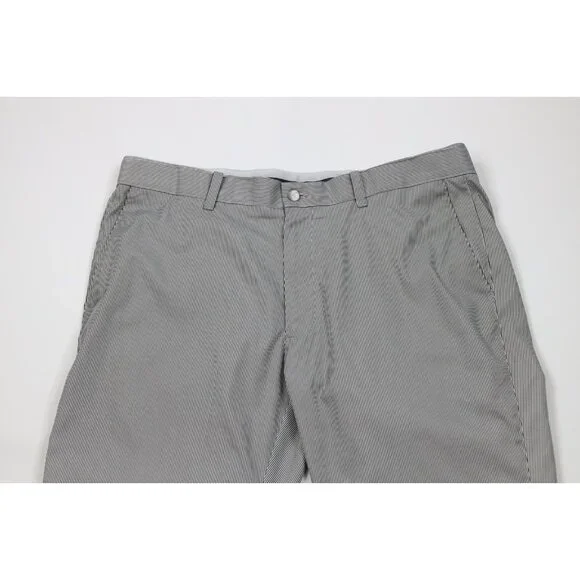 Vintage Y2K Callaway Golf Mens 36x30 Pinstriped Wide Leg Golfing Chino Pants